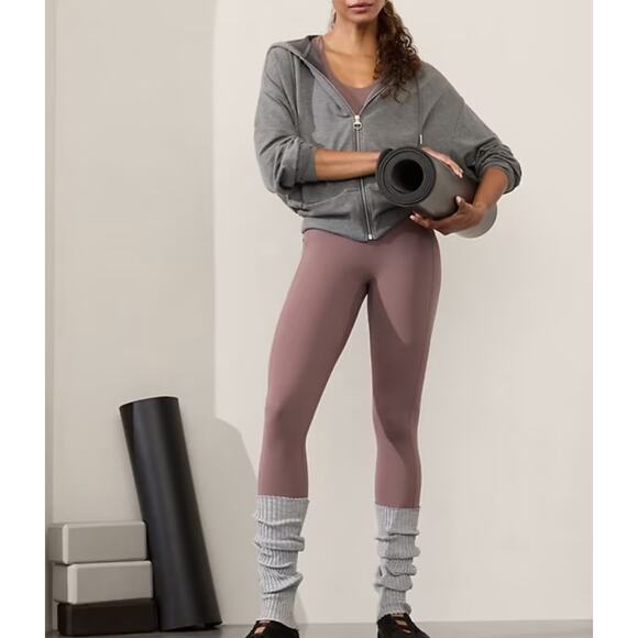Athleta Transcend Bodysuit 7/8 Smokey Rose Sz MP Athleisure - Picture 2 of 12